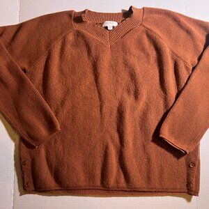 Heimish Womens‎ 2XL/3XL Brown Pullover Knit Sweater Crew Neck Long Sleeve (K)